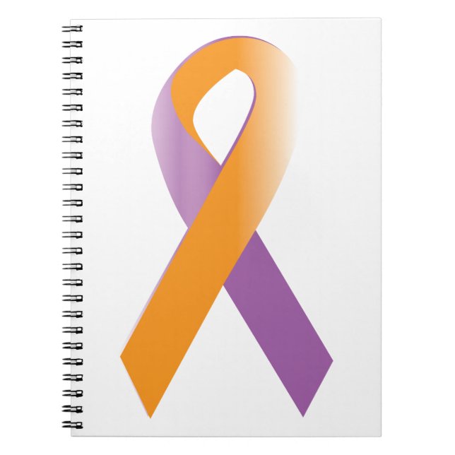 Purple & Orange Awareness Ribbon Notebook (Front)