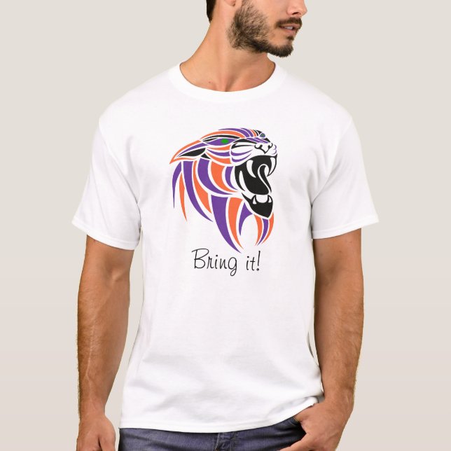 Purple, Orange, Black, Bring It! T-Shirt (Front)