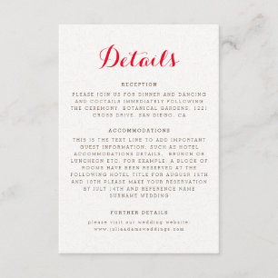 Purple Orange Boho Wildflower Foliage Wedding Enclosure Card