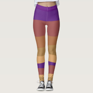 Purple & Orange Colorful Desert Leggings
