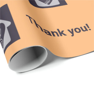 Purple & Orange Custom Logo & Thank You Wrapping P Paper