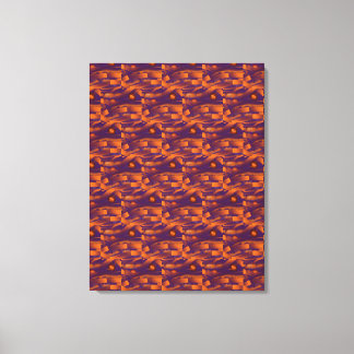 Purple Orange Dark Orange Ribbon Orb Splash Swirl Canvas Print