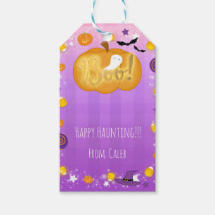 Purple Orange Fun Whimsical Halloween Party Favou Gift Tags