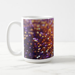 Purple Orange Glitter Background Coffee Mug
