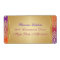 Purple Orange Gold Damask Return Address Label 2