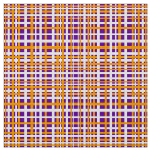 Purple & Orange Interlocking Stripes Fabric