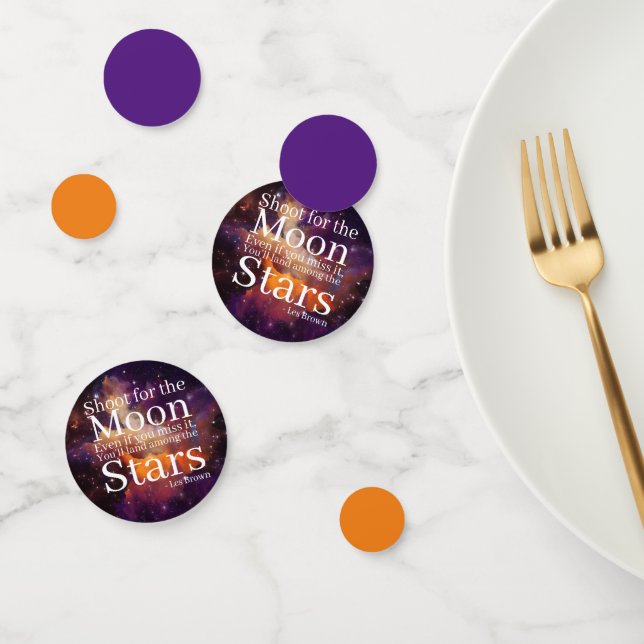 Purple Orange Nebula Inspirational Quote Confetti (Group)