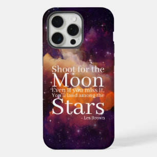 Purple Orange Nebula Inspirational Quote iPhone 15 Pro Max Case