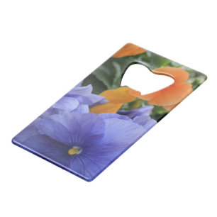 Purple & Orange Pansies w/ Green Floral Photo 4810