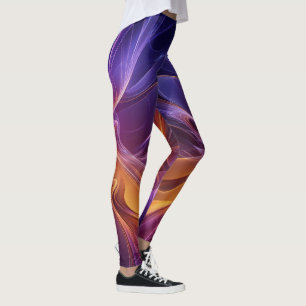 Purple orange radiant leggings