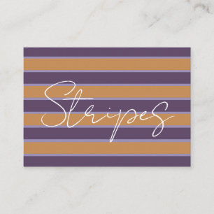 Purple Orange Stripes Business Card