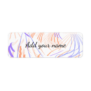 Purple orange watercolor abstract add name text th