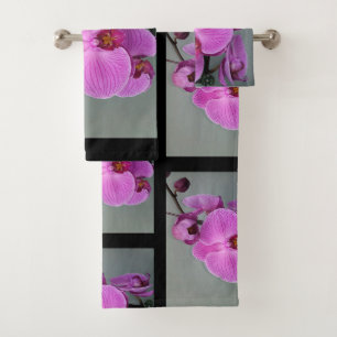 PURPLE ORCHID BATH TOWEL SET