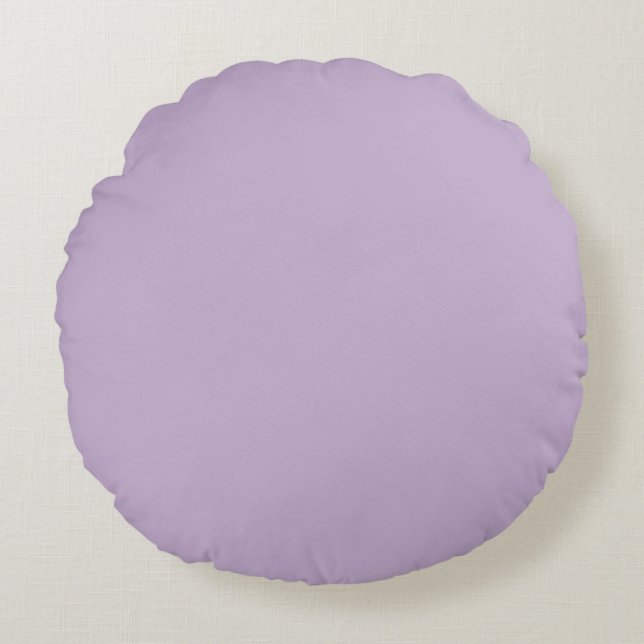 Purple Orchid Bloom Solid Colour Print Round Cushion (Front)