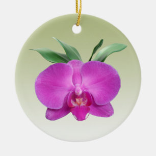 Purple Orchid Ceramic Tree Decoration