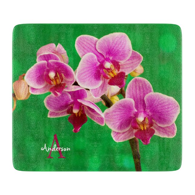 Purple Orchid  Cutting Board (Front)
