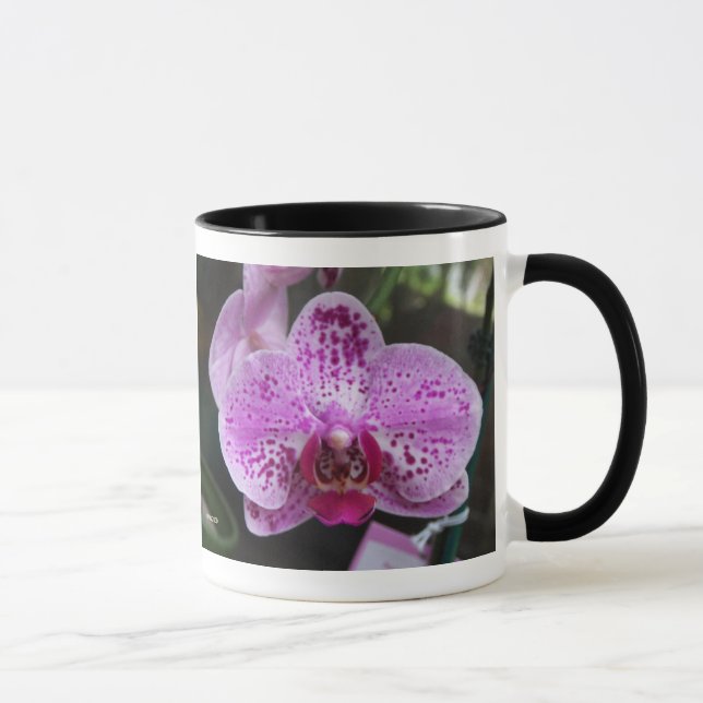 Purple Orchid Double with Border Ringer Mug (Right)