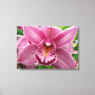 Purple Orchid Elegant Floral Canvas Print