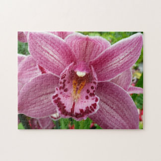 Purple Orchid Elegant Floral Jigsaw Puzzle