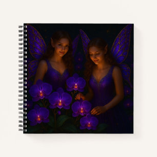 Purple Orchid Fairies Hardcover Art Journal