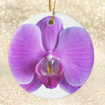 Purple Orchid Flower Christmas Ornament<br><div class="desc">Stunning is the only way to describe this orchid Christmas ornament.  A beautiful ornament addition to the Christmas tree of any orchid or flower lover.  Copyright Ornamentsbyhenis</div>