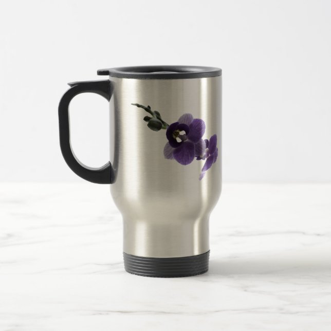 Purple orchid flower, Mug (Left)