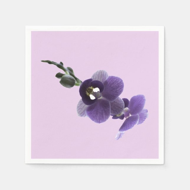 Purple orchid flower,  napkin (Front)