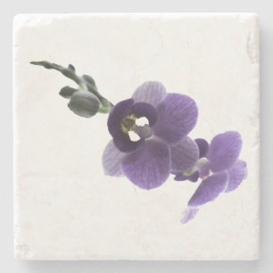 Purple orchid flower, Stone Coaster