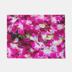 Purple orchid flowers background doormat