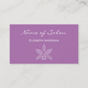 Purple Orchid Hair Salon Business Card