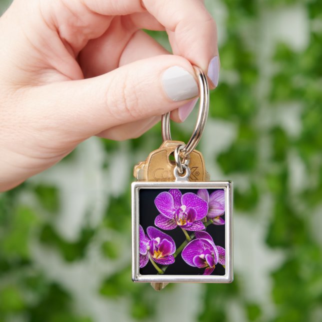 Purple orchid key ring (Hand)