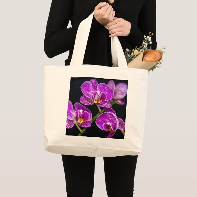 Purple orchid large tote bag (Front (Product))