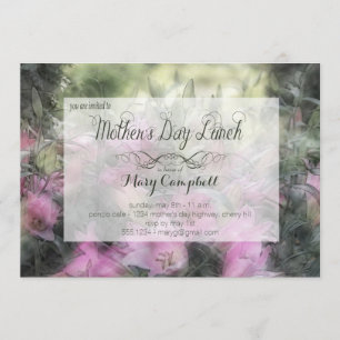 Purple Orchid Mother's Day Lunch Invitation