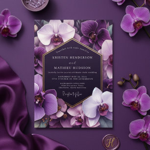 Purple Orchid Opulent Romance Wedding Invitation