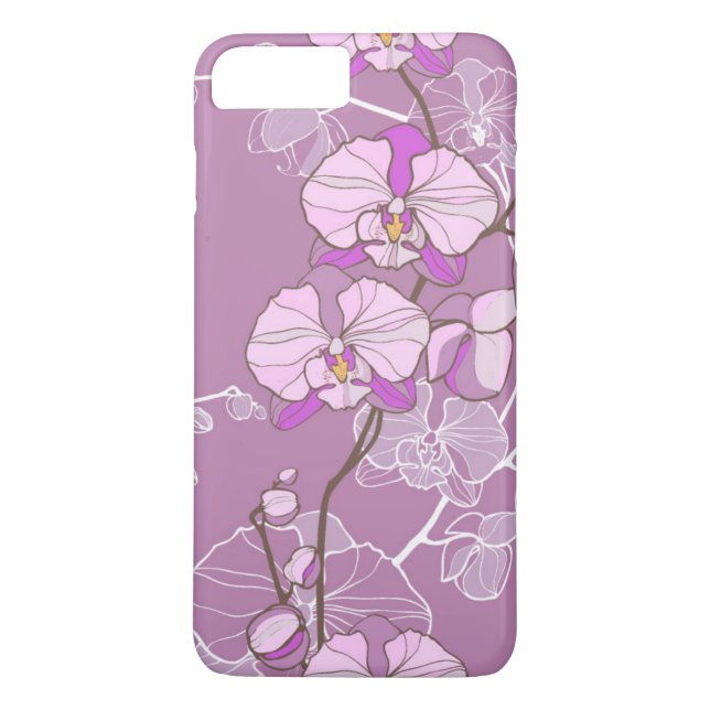 Purple Orchid Pattern Case-Mate iPhone Case (Back)