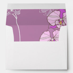 Purple Orchid Pattern Envelopes