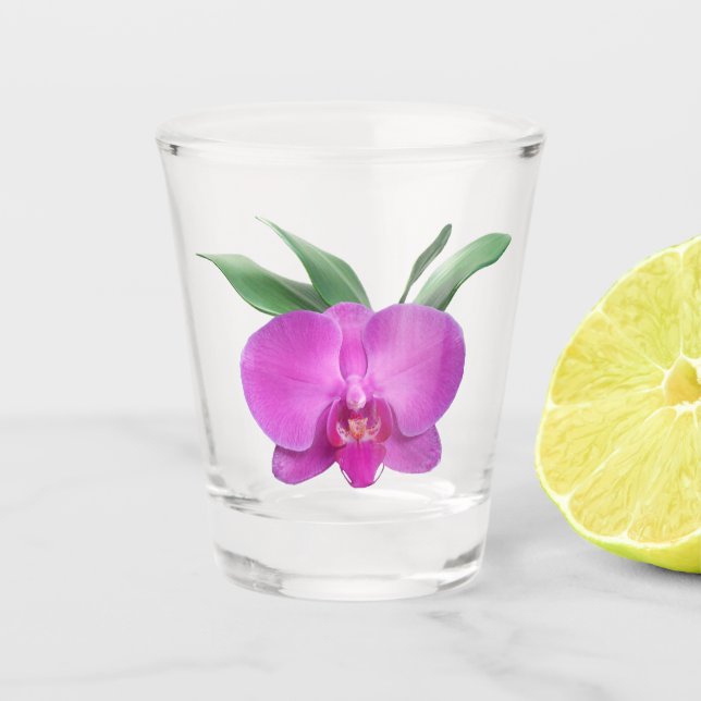 Purple Orchid Shot Glass (Front)