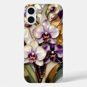 Purple Orchid Stained Glass Phone Case