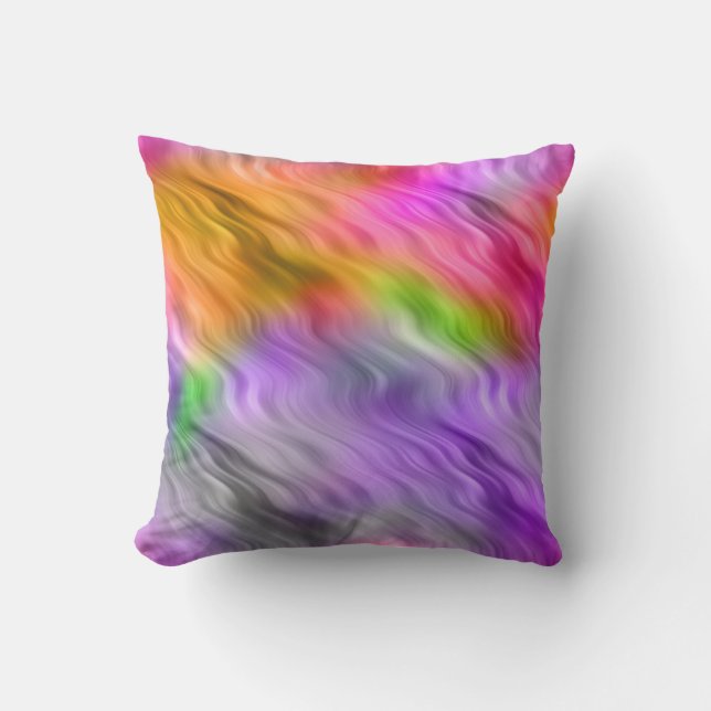 Purple Orchid Wavy Texture Cushion (Front)