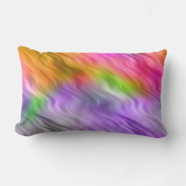 Purple Orchid Wavy Texture Lumbar Cushion (Front)