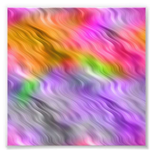 Purple Orchid Wavy Texture Photo Print (Front)