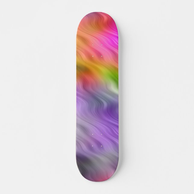 Purple Orchid Wavy Texture Skateboard (Front)