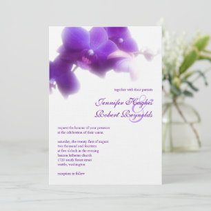 Purple Orchid Wedding Invitation