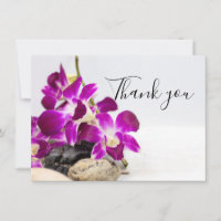 Purple orchid with stone on white background  than