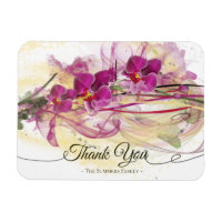 Purple Orchids Abstract Art Calligraphy
