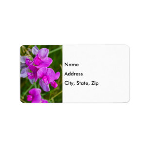 Purple Orchids Label