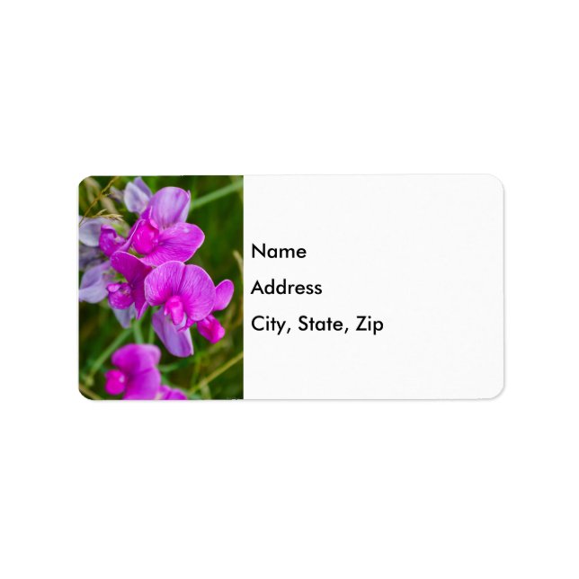Purple Orchids Label (Front)