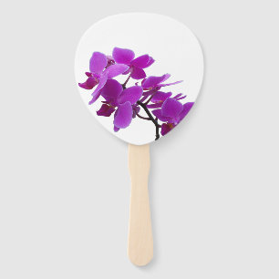 Purple orchids on customisable fan