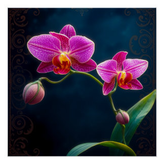 purple orchids poster