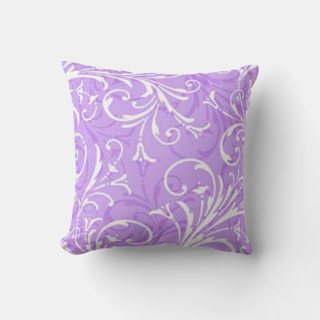 Purple Ornamental Reversible Pillow (Front)